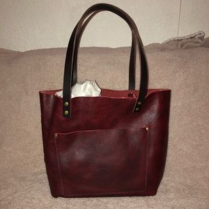 NWOT Portland Leather Goods Sangria Large Tote
